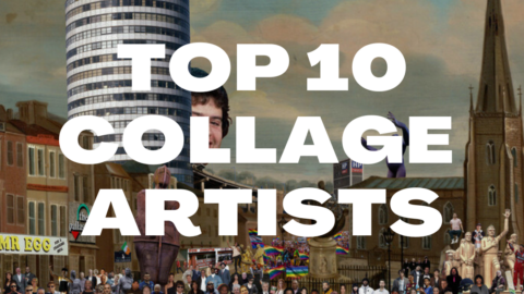 Text Reads: Top 10 Collage Artists