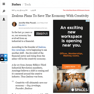 Our first article (and it’s in Forbes!)